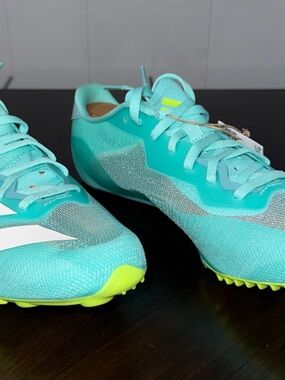Adidas Adizero Sprintstar Track & Field Spikes Aqua White Lemon Men’s 8.5 JI2996